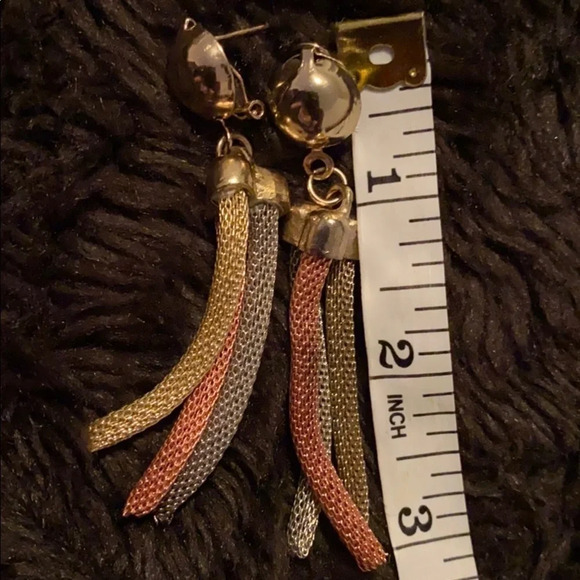 Silver three tone Drop earrings - Picture 6 of 6